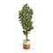 6ft. Oak Artificial Tree in Handmade Natural Jute and Cotton Planter UV Resistant (Indoor/Outdoor)
